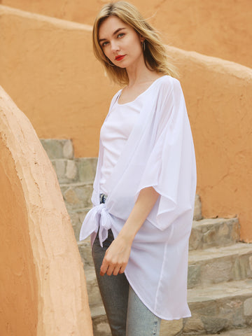 Tie Front Kimono Swim Cover Up